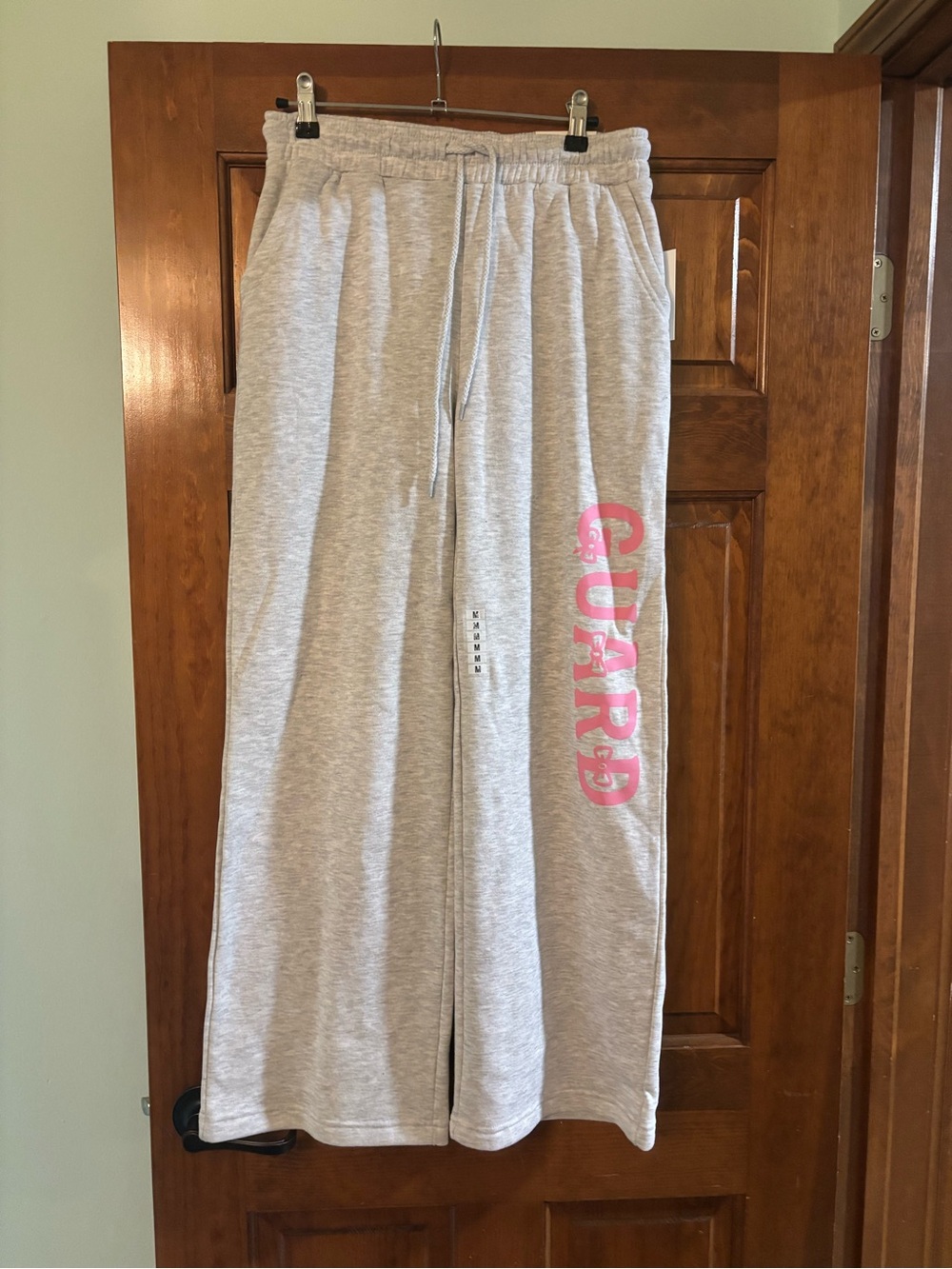 Reflex Gray Women’s Sweatpants with Pink "GUARD" Print